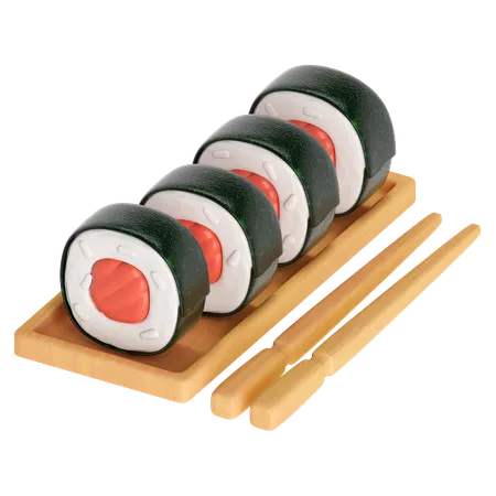 Plato de sushi  3D Icon