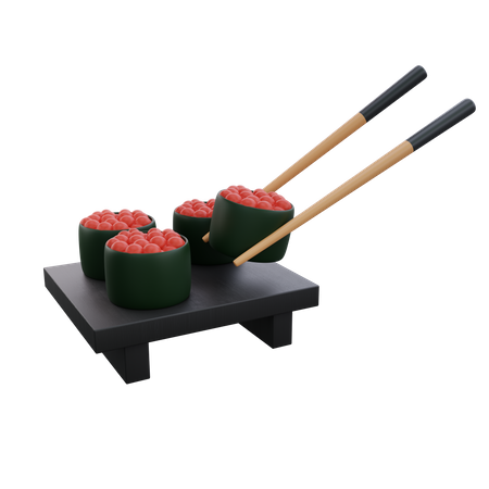 Plato de sushi  3D Icon