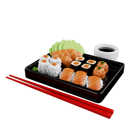 Plato de sushi  3D Icon