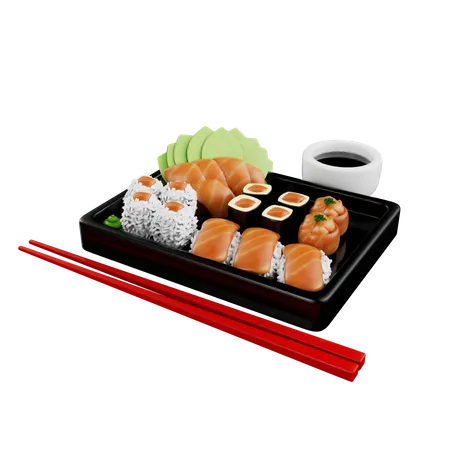 Plato de sushi  3D Icon