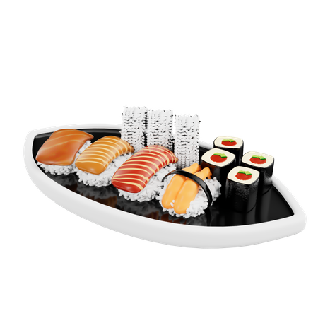 Plato de sushi  3D Icon