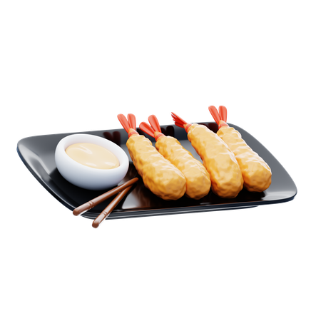 Plato de tempura  3D Icon