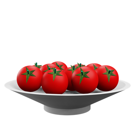 Plato de tomate  3D Icon