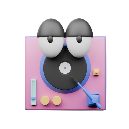 Plattenspieler-Scheibe  3D Icon