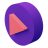 3d play-button logo