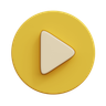 3d 3d play button logo