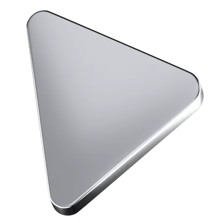 Play Button With Silver Color Illustration In 3 D Design 3D Icon