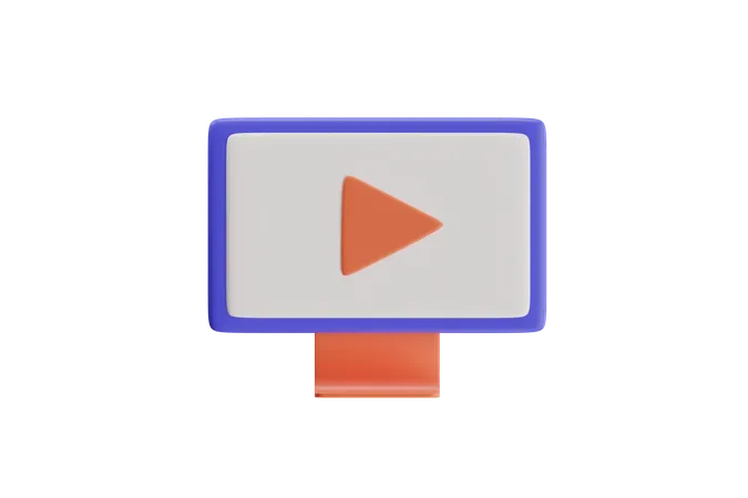 Play Button  3D Icon