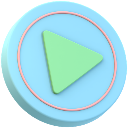 Play Button  3D Icon