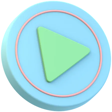 Play Button  3D Icon