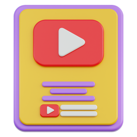 Play Button  3D Icon