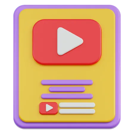 Play Button  3D Icon