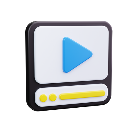 Play Button  3D Icon