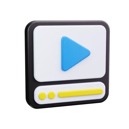 Play Button  3D Icon