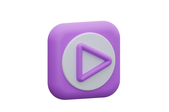 Play Button  3D Icon