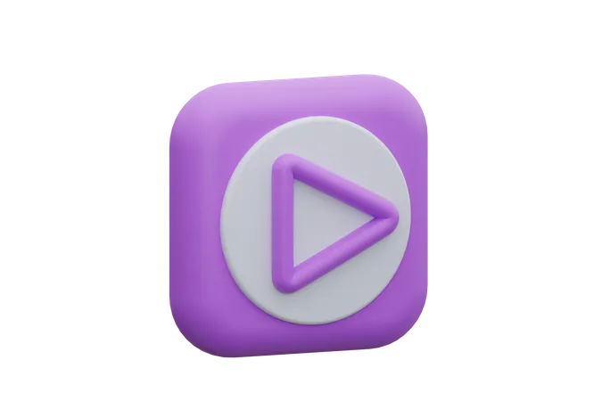 Play Button  3D Icon