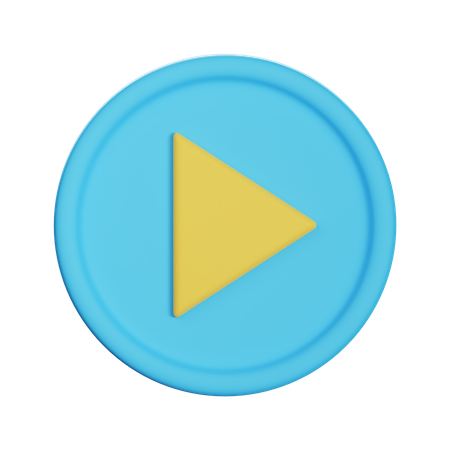 Play button  3D Illustration