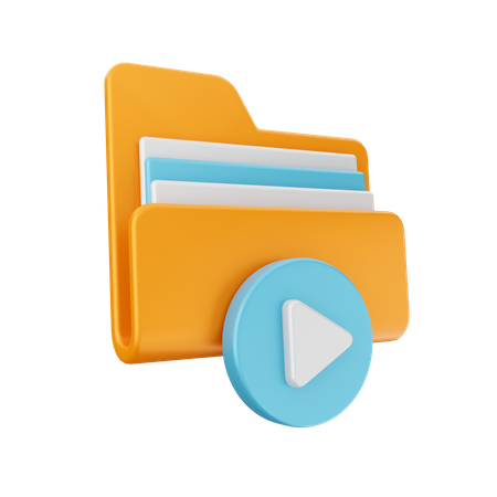 Play Button File  3D Icon