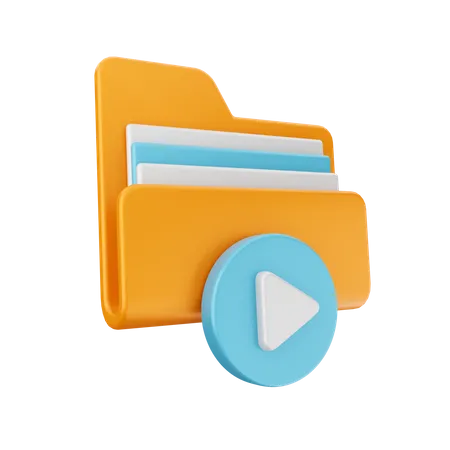 Play Button File  3D Icon