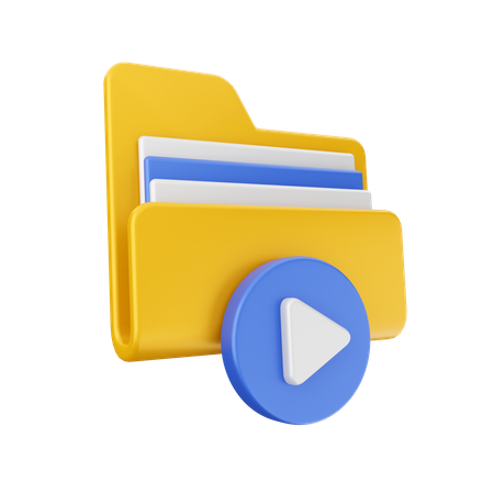 Play Button File  3D Icon