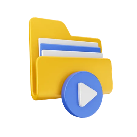 Play Button File  3D Icon