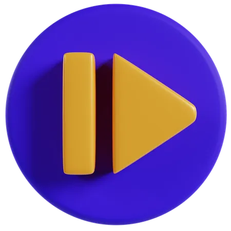 Play Button Interface Icon  3D Icon