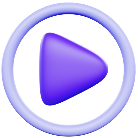 Play Button Media  3D Icon