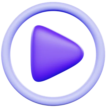 Play Button Media  3D Icon