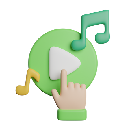 Play Music  3D Icon