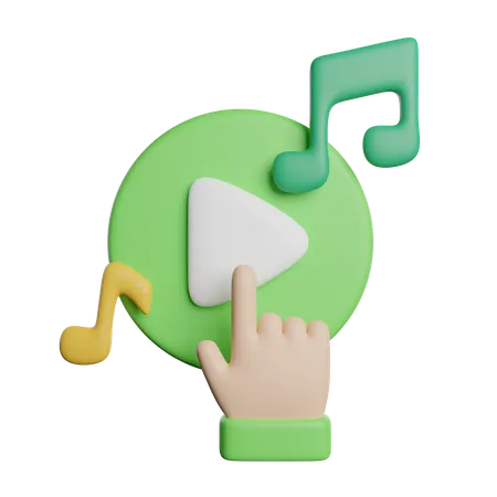 Play Music  3D Icon