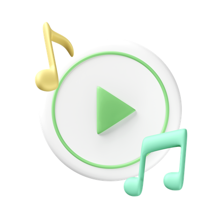 Play Music  3D Icon
