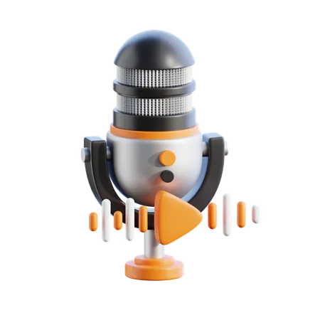 Play podcast  3D Icon