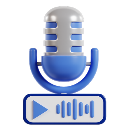 Play Podcast  3D Icon