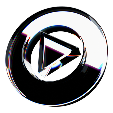 Play-Taste abstrakte Form  3D Icon
