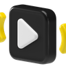 play video 3d logo