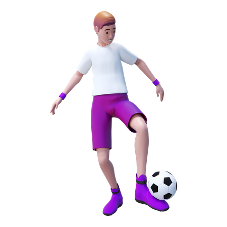 Play With Football  3D Icon
