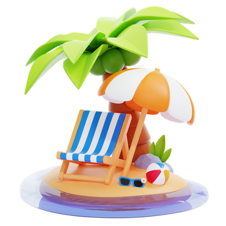 Playa  3D Icon