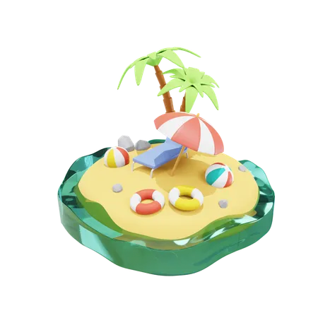 Playa  3D Icon