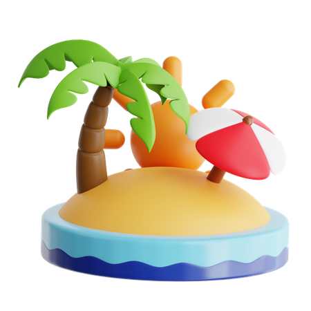 Playa  3D Icon