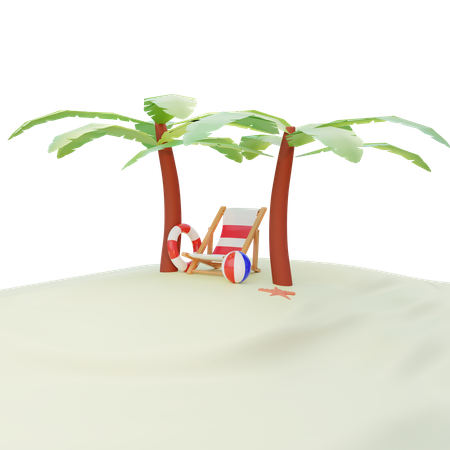 Playa  3D Illustration