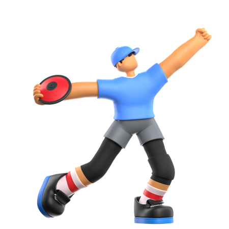 Player Discus Throw  3D Icon