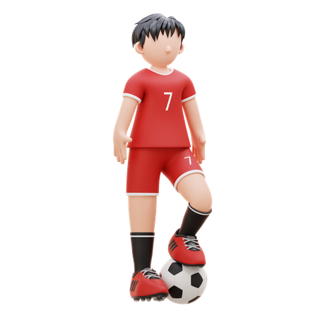 Player Dribbles The Ball  3D Icon