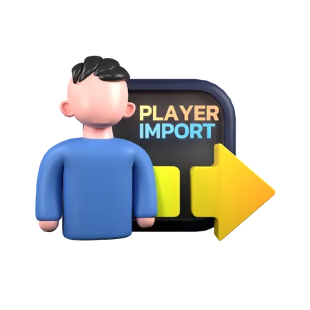 Player import  3D Icon