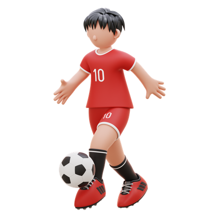 Player Is Dribbling The Ball  3D Icon
