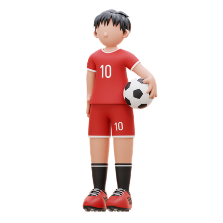 Player Is Holding The Ball  3D Illustration