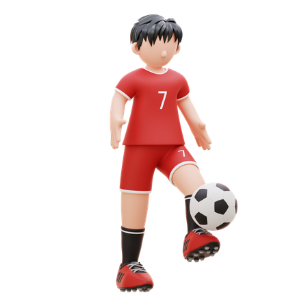 Player Is Hovering Ball On The Ground  3D Icon