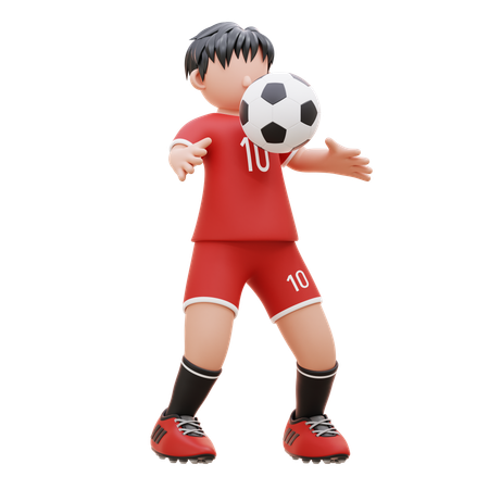 Player Is Playing With The Ball  3D Illustration