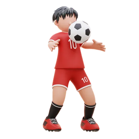 Player Is Playing With The Ball  3D Illustration