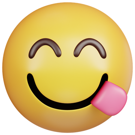 Playful Tongue Emoji  3D Icon