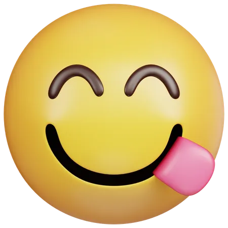 Playful Tongue Emoji  3D Icon